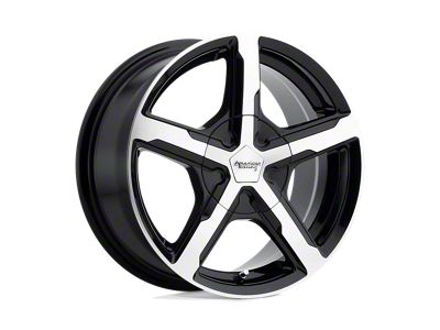 American Racing Trigger Gloss Black Machined 5-Lug Wheel; 17x7; 40mm Offset (21-25 Bronco Sport)