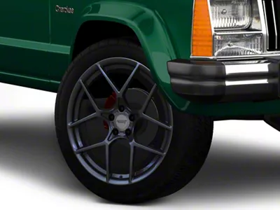 American Racing Crossfire Satin Black Wheel; 20x10.5; 45mm Offset (84-01 Jeep Cherokee XJ)