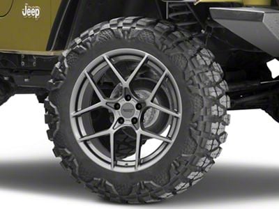 American Racing Crossfire Graphite Wheel; 20x10.5; 45mm Offset (97-06 Jeep Wrangler TJ)
