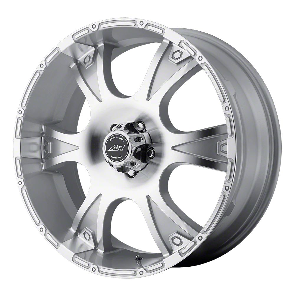 American Racing Jeep Wrangler Dagger Silver Machined Wheel; 20x8.5 ...