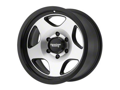 American Racing Mod 12 Satin Black Machined Wheel; 18x9; 0mm Offset (18-25 Jeep Wrangler JL)