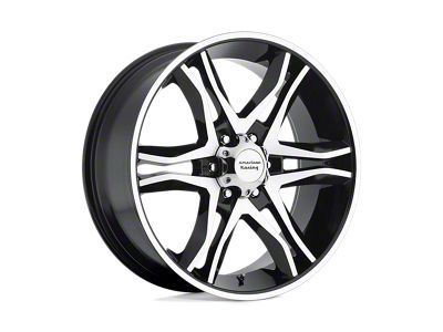 American Racing Mainline Gloss Black Machined Wheel; 20x8.5; 35mm Offset (18-25 Jeep Wrangler JL)