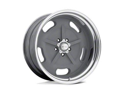 American Racing Salt Flat Mag Gray Center with Polished Barrel Wheel; 18x8; 1mm Offset (97-06 Jeep Wrangler TJ)