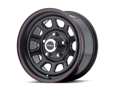 American Racing AR767 Gloss Black Steel with Red and Blue Stripe 6-Lug Wheel; 16x8; 12mm Offset (16-23 Tacoma)