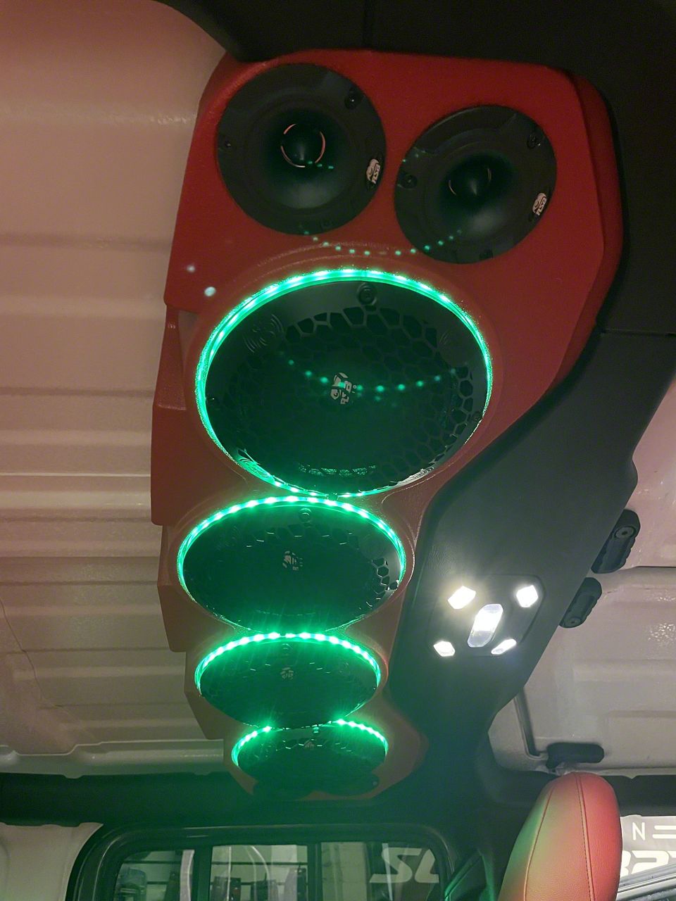 American SoundBar Jeep Gladiator Empty Speaker Enclosure; Red ASBJLJT