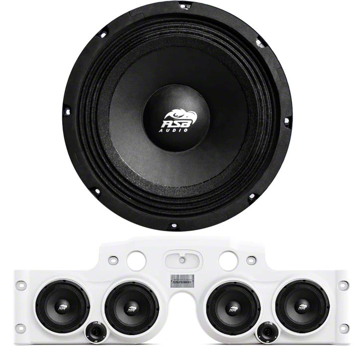 American SoundBar Jeep Wrangler Audio SoundBar Package; White 47JKASB