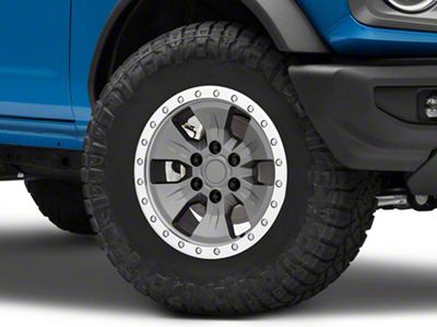 American Trucks Wheels Gen2 Raptor Beadlock Style Charcoal 6-Lug Wheel; 17x8.5; 34mm Offset (22-25 Bronco Raptor)