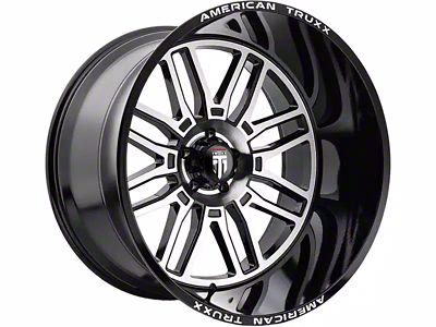 American Truxx Restless Gloss Black Machined 6-Lug Wheel; 20x10; -25mm Offset (05-15 Tacoma)