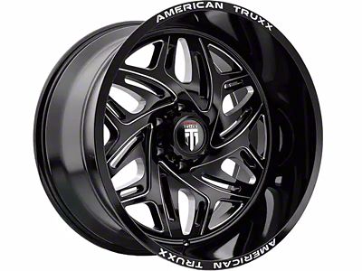 American Truxx Euphoria Gloss Black Milled 6-Lug Wheel; 20x10; -19mm Offset (24-25 Tacoma)