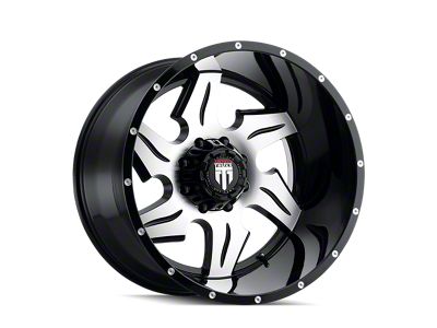 American Truxx Ninja Gloss Black Milled 6-Lug Wheel; 22x14; -76mm Offset (22-25 Bronco Raptor)