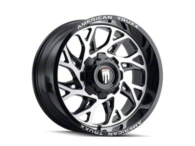 American Truxx Destiny Gloss Black Milled 6-Lug Wheel; 24x14; -76mm Offset (21-25 Bronco, Excluding Raptor)
