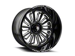 American Truxx Butcher Gloss Black Milled Wheel; 24x14; -76mm Offset (05-10 Jeep Grand Cherokee WK)