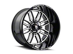 American Truxx Restless Gloss Black Milled 6-Lug Wheel; 24x14; -76mm Offset (16-24 Titan XD)