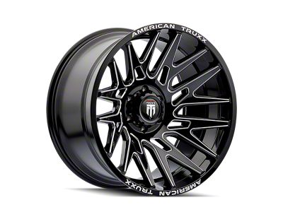 American Truxx Evolution Gloss Black Milled 6-Lug Wheel; 22x12; -44mm Offset (22-25 Tundra)