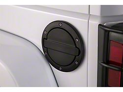 Amp Research Aluminum Fuel Door; Black (07-18 Jeep Wrangler JK)