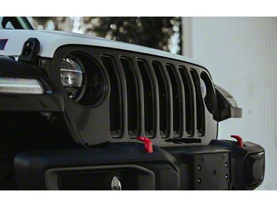 Anderson Composites Type-OE Rubicon Style Grille; Carbon Fiber (20-25 Jeep Gladiator JT)
