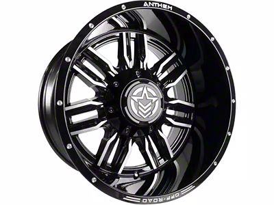 Anthem Off-Road Equalizer Gloss Black with Gray Tint Milled 6-Lug Wheel; 20x10; -24mm Offset (24-25 Tacoma)