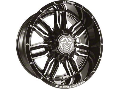 Anthem Off-Road Equalizer Gloss Black with Gray 6-Lug Wheel; 20x10; -24mm Offset (25-26 4Runner)