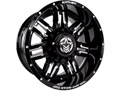 Anthem Off-Road Equalizer Gloss Black Milled 6-Lug Wheel; 18x9; -12mm Offset (25-26 4Runner)