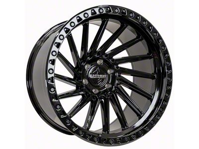 Anthem Off-Road Turbine Gloss Black 6-Lug Wheel; 22x12; -24mm Offset (25-26 4Runner)