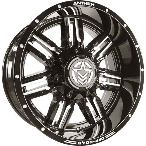 Anthem Off-Road Bronco Equalizer Gloss Black Milled 6-Lug Wheel; 18x9 ...