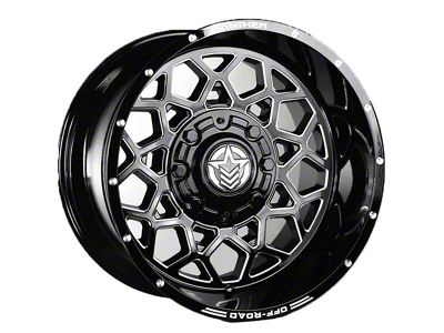 Anthem Off-Road Avenger Gloss Black Milled Wheel; 20x12; -44mm Offset (20-25 Jeep Gladiator JT)