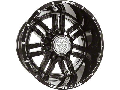 Anthem Off-Road Equalizer Gloss Black Wheel; 20x12; -44mm Offset (20-25 Jeep Gladiator JT)