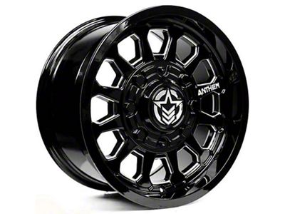 Anthem Off-Road Intimidator Gloss Black Milled Wheel; 17x9; 0mm Offset (20-25 Jeep Gladiator JT)