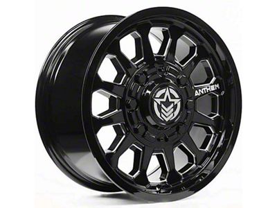 Anthem Off-Road Intimidator Gloss Black Milled Wheel; 18x9; -12mm Offset (20-25 Jeep Gladiator JT)