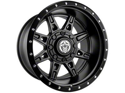 Anthem Off-Road Rogue Satin Black Wheel; 20x12; -44mm Offset (20-25 Jeep Gladiator JT)
