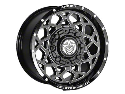 Anthem Off-Road Avenger Gloss Black Milled Wheel; 17x9; 0mm Offset (18-25 Jeep Wrangler JL)