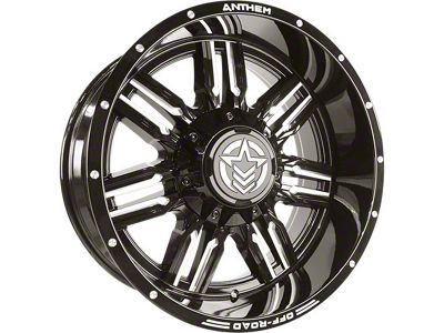 Anthem Off-Road Equalizer Gloss Black Milled Wheel; 18x10; -24mm Offset (18-25 Jeep Wrangler JL)