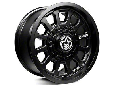 Anthem Off-Road Intimidator Satin Black Wheel; 17x9; 0mm Offset (18-25 Jeep Wrangler JL)