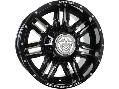Anthem Off-Road Equalizer Gloss Black Milled Wheel; 18x9; -12mm Offset (07-18 Jeep Wrangler JK)