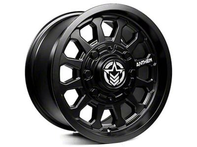 Anthem Off-Road Intimidator Satin Black Wheel; 17x9; 0mm Offset (07-18 Jeep Wrangler JK)