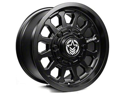 Anthem Off-Road Intimidator Satin Black Wheel; 18x9; 18mm Offset (07-18 Jeep Wrangler JK)
