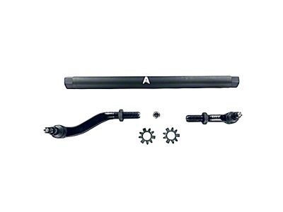 Apex Chassis 2.5-Ton Drag Link Assembly with Flip Kit; Black Aluminum (20-25 Jeep Gladiator JT)