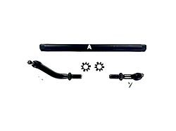 Apex Chassis 2.5-Ton Drag Link Assembly without Flip Kit; Black Aluminum (20-26 Jeep Gladiator JT)
