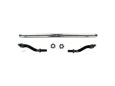 Apex Chassis 2.5-Ton Tie Rod Assembly; Polished Aluminum (20-25 Jeep Gladiator Launch Edition, Mojave & Rubicon)