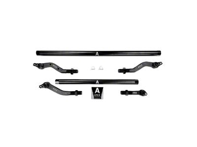 Apex Chassis 2.5-Ton Tie Rod and Drag Link Assembly without Flip Kit for Dana 44 and 0 to 4.50-Inch Lift; Steel (20-25 Jeep Gladiator Launch Edition, Mojave & Rubicon)