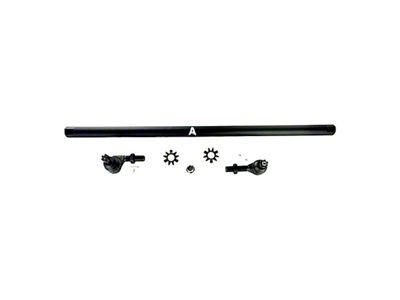 Apex Chassis 1-Ton Drag Link Kit with Flip Kit for 3.50+ Inch Lift; Black Aluminum (07-18 Jeep Wrangler JK)