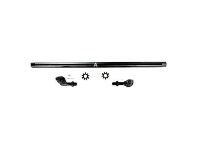 Apex Chassis 1-Ton Drag Link Kit without Flip Kit; Black Steel (07-18 Jeep Wrangler JK)