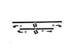 1-Ton Aluminum Tie Rod Kit; Black (07-18 Jeep Wrangler JK)