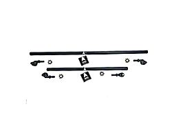 1-Ton Steering Kit with Flip Kit for 3.50+ Inch Lift; Black Aluminum (07-18 Jeep Wrangler JK)