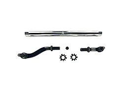 2.5-Ton Drag Link Assembly with Flip Kit; Polished Aluminum (18-25 Jeep Wrangler JL)