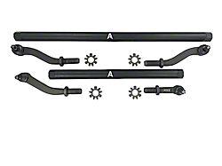 2.5-Ton Steering Kit with Flip Kit for 3.50+ Inch Lift; Black Aluminum (07-18 Jeep Wrangler JK)
