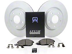 Apex One Enviro-Friendly Geomet OE Brake Rotor and Friction Point Pad Kit; Front (11-21 Jeep Grand Cherokee WK2 w/ Solid Rear Rotors, Excluding SRT, SRT8 & Trackhawk)