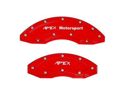 Apex Overlay Gen III Brake Caliper Overlays; Red; Front and Rear (84-23 Jeep Cherokee XJ & KL w/ 18+ Inch Wheels)