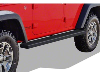 5-Inch iStep Running Boards; Black (07-18 Jeep Wrangler JK 4-Door)