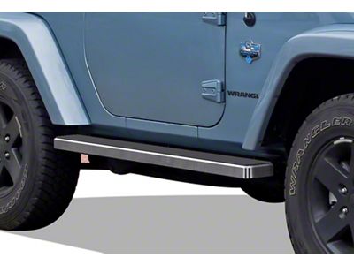 5-Inch iStep Running Boards; Hairline Silver (07-18 Jeep Wrangler JK 2-Door)